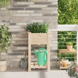 vidaXL Jardinieră cu raft, 45x45x76 cm, lemn masiv de brad