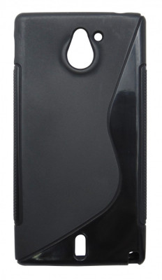 Husa silicon S-line neagra pentru Sony Xperia Sola (MT27i) foto