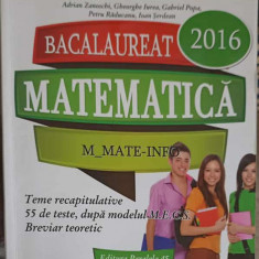 BACALAUREAT MATEMATICA 2016-ADRIAN ZANOSCHI, GABRIEL POPA, GHEORGHE IUREA, PETRU RADUCANU, IOAN SERDEAN