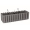 Jardiniera decorativa, suport metalic, sistem irigare, gri, 58x18x16.2 cm, Boardee Fencycase W Old