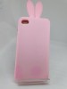 Husa Iphone 4 / 4s + Cablu date Cadou, Roz