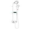 Set de duș digital Tropic cu baterie termostatică, alb