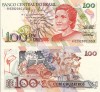 Bancnota Brazilia 100 Cruzeiros 1990 UNC, Neagra, Colectie, Numismatica