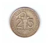 Moneda Africa de Vest 25 francs/franci 1996 FAO, stare foarte buna, curata
