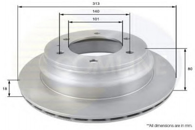 Disc frana OPEL FRONTERA B (6B) (1998 - 2016) COMLINE ADC0708V foto