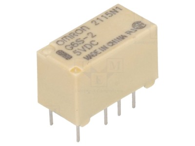 Releu Electromagnetic DPDT 5VDC 2A foto