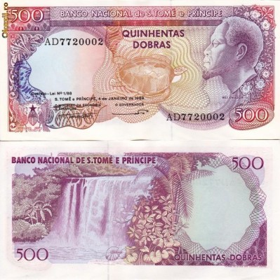 SAO TOME SI PRINCIPE 500 dobras 1989 UNC!!! foto