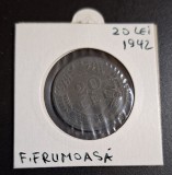 20 Lei 1942 Moneda frumoasa din Regatul Romaniei - in stare foarte buna