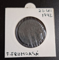 20 Lei 1942 Moneda frumoasa din Regatul Romaniei - in stare foarte buna