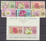 Panama 1966 flori MI 856-861 + bl. 45 MNH