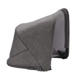 Capotina Carucior Bugaboo Fox 5 Lynx Grey Melange, Protectie UV50+, Extensibila, Fereastra Peekaboo, Poliester Lavabil