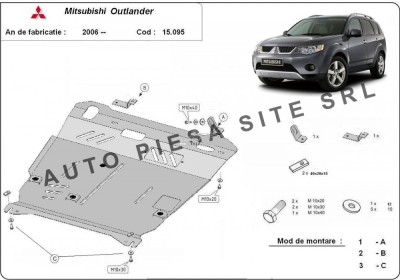 Scut metalic motor Mitsubishi Outlander 2 II fabricat in perioada 2006 - 2012 APS-15,095 foto