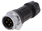Conector Circular MRD 4-PIN Tată Gold 10A Lipire