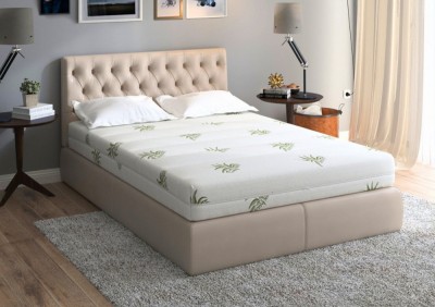 Saltea cu memorie SomnART XXL Memory Plus 100x200, inaltime 25cm, pentru persoane supraponderale, husa Aloe Vera detasabila, rulata, fermitate mare foto