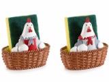 Cumpara ieftin Set 2 suporturi si burete bucatarie 11x6.5x11 cm