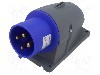 Conector alimentare AC, IEC 60309, IP44, 32A, 250V AC, 4 pini, AMPHENOL - 2CMA193324R1000