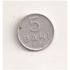 Moneda - Romania 5 bani 1975 , v9