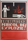 HST PM231N Afiș protecția muncii Pericol de explozie, 1983