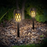 Lampa solara LED - efect de flacara - 8,5 x 29 (+11) cm, Garden Of Eden