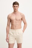 BOSS pantaloni scurți din bumbac culoarea bej, 50540134