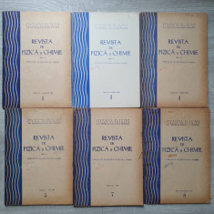 REVISTA FIZICA SI CHIMIE 1977 - Nr. 1, 3, 4, 5, 7, 8