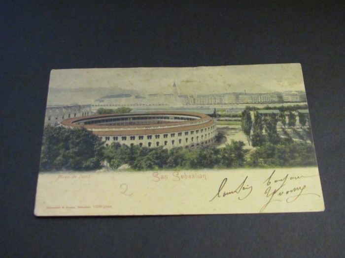 Carte Poștală Vintage Spania - San Sebasti&aacute;n &bdquo;Arenă de Coride&rdquo; (cel mai probabil din perioada 1900&ndash;1940)