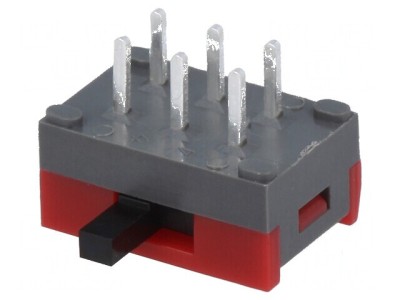 Comutator glisant Poz 2 DPDT 0,1A/30VDC ON-ON lateral foto