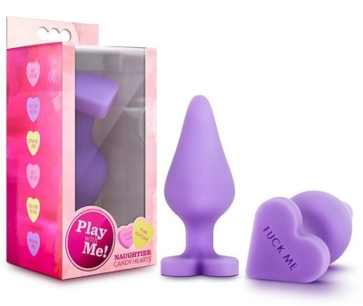 Buttplug Naughtier Candy Hearts - violet foto