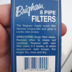 8 filtre de pipa Brinham, lungime 8 cm