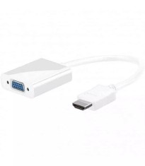Cablu adaptor HDMI la VGA inclusiv audio alb Goobay