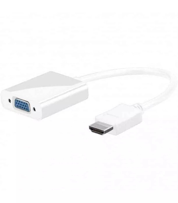 Cablu adaptor HDMI la VGA inclusiv audio alb Goobay