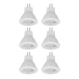 Bec LED MR11 GU4 4W cu bază ceramică, dimabil, lumină albă 220V, pachet de 6 bucăți - Alb cald
