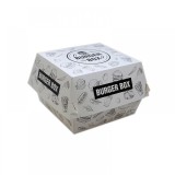 Cutie hamburger medie URBAN 117x106x89 mm carton alb laminat 100 buc/set