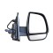 Oglinda usa exterioara FIAT DOBLO (263), 01.2015-, View Max, partea stanga, regl. manuala; carcasa neagra; sticla separata; geam cromat; 8 gauri / 2