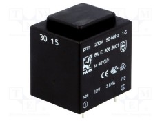 Transformator &icirc;ncapsulat 3,6VA 230VAC 12V 300mA PCB HAHN