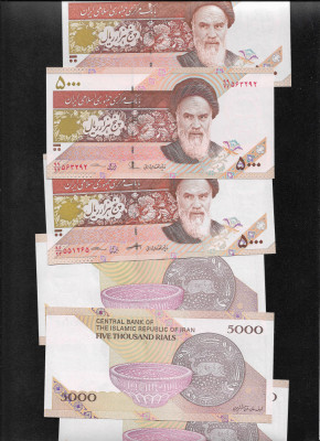 Iran 5000 rials 2013 unc pret pe bucata foto