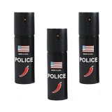 Set 3 bucati Spray paralizant chili USA Police, DEPOX&reg;, 60 ml, husa inclusa