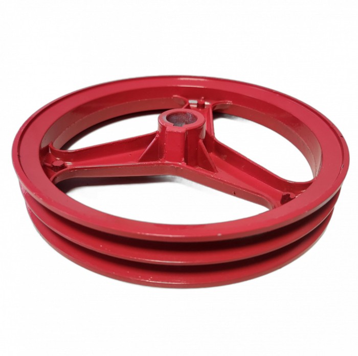 Fulie dubla aluminiu (ax 20mm, diametru 205mm)