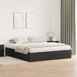 VidaXL Cadru de pat cu depozitare Stejar Negru 200x200 cm