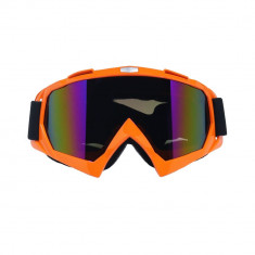 Ochelari unisex ski, snowboard, rama portocalie - lentila multicolora, O1PM foto