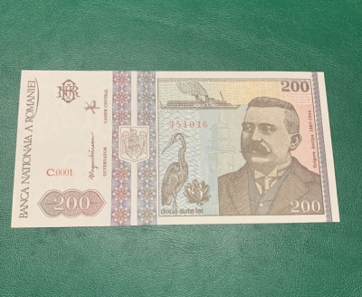 Bancnota 200 lei decembrie 1992 foto
