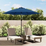 P&acirc;nză Umbrelă Soare Grădină vidaXL Albastru Azuriu 300cm Poliester Protecție UV