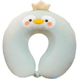 Pern&Auml; travelpenguin, suport ergonomic pentru g&Atilde;&cent;t &Egrave;i cap, spum&Auml; cu memorie, 30x30 cm, sistem de prindere cu capse, verde