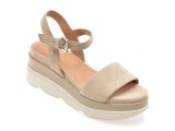 Sandale GEOX gri, D02HBC, din piele intoarsa