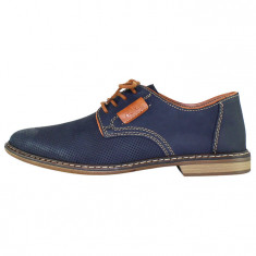 Pantofi casual barbati piele naturala - Rieker bleumarin - Marimea 44