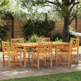 Cumpara ieftin Set de masă pentru grădină 7 pcs Maro lemn masiv de acacia