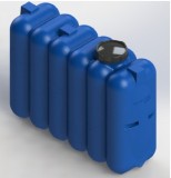 Rezervor apa rectangular 1000L Valrom, polietilena, albastru, cu capac, pentru stocare apa
