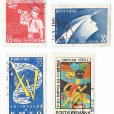 România, LP 467/1958, LP 497/1960, LP 509/1960, LP 1383/1995, 4 serii oblit.