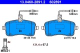 ATE 13.0460-2891.2 set placute frana,frana disc
