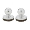 Set 2 Joystick Telefon Argintiu cu Ventuza 25mm, Aliaj Aluminiu, Gamepad, Jocuri Mobile
